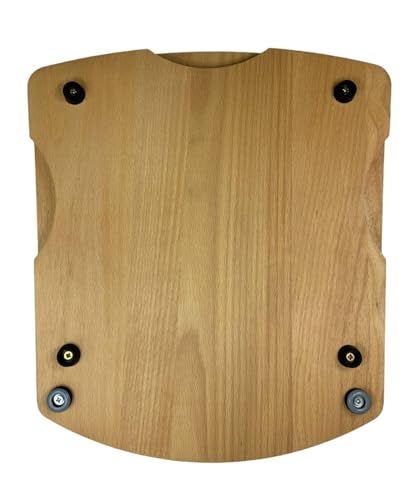 EFO Sliding board compatible with Thermomix TM5 and TM6 | Wooden board with handles and gliding pads | Accessory compatible for easy moving and worktop protection | Kitchen tool | Natural - Image 2