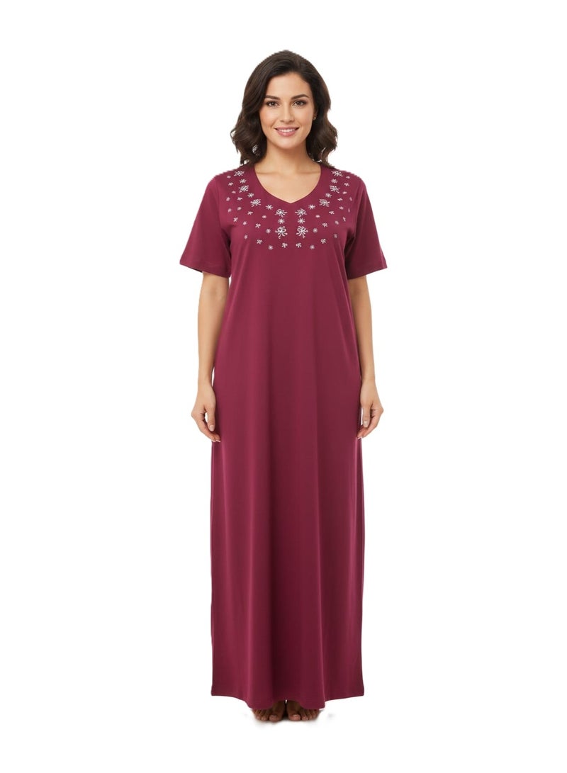 Women’s Long Summer Nightgown – Cotton Soft