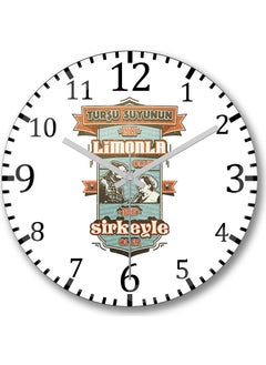 Print Shop Pickle Juice is Better with Lemon Wall Clock Curved Real Glass