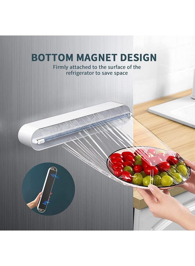 DriveLink Refillable Magnetic Plastic Wrap Dispenser With Slide Cutter, Sturdy Food Cling Film Cutter, Press and Seal Wrap, 12" x 328' Roll BPA Free  - Image 3