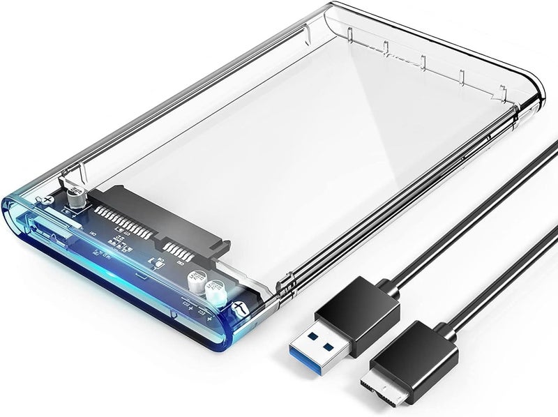ORICO 2.5'' External Hard Drive Enclosure USB 3.0 to SATA III Tool-Free Clear Hard Disk Case for 2.5 inch 7mm 9.5mm SATA HDD SSD Max 6TB Support UASP(2139U3) - Image 1