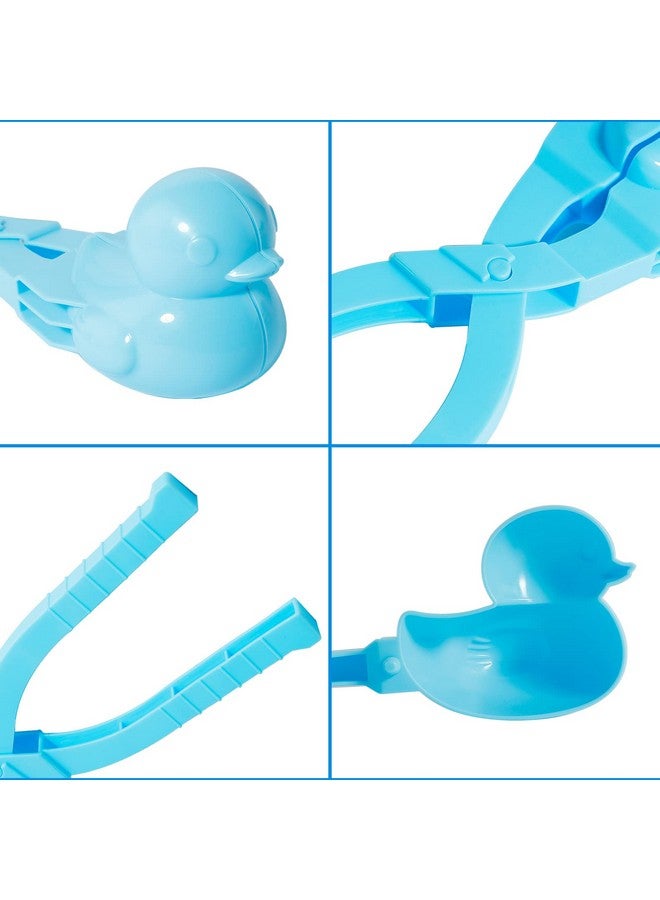 Velidy Snowball Maker Toys 4Pcs Cartoon Duck Snowball Maker Clip Outdoor Sports Snow Sand Mold For Kids, Children Snow Ball Fights, Winter Outdoor Activities Random Color  - Image 4