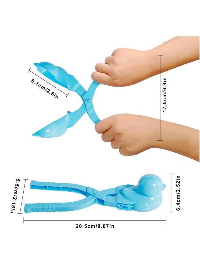 Velidy Snowball Maker Toys 4Pcs Cartoon Duck Snowball Maker Clip Outdoor Sports Snow Sand Mold For Kids, Children Snow Ball Fights, Winter Outdoor Activities Random Color  - Image 3