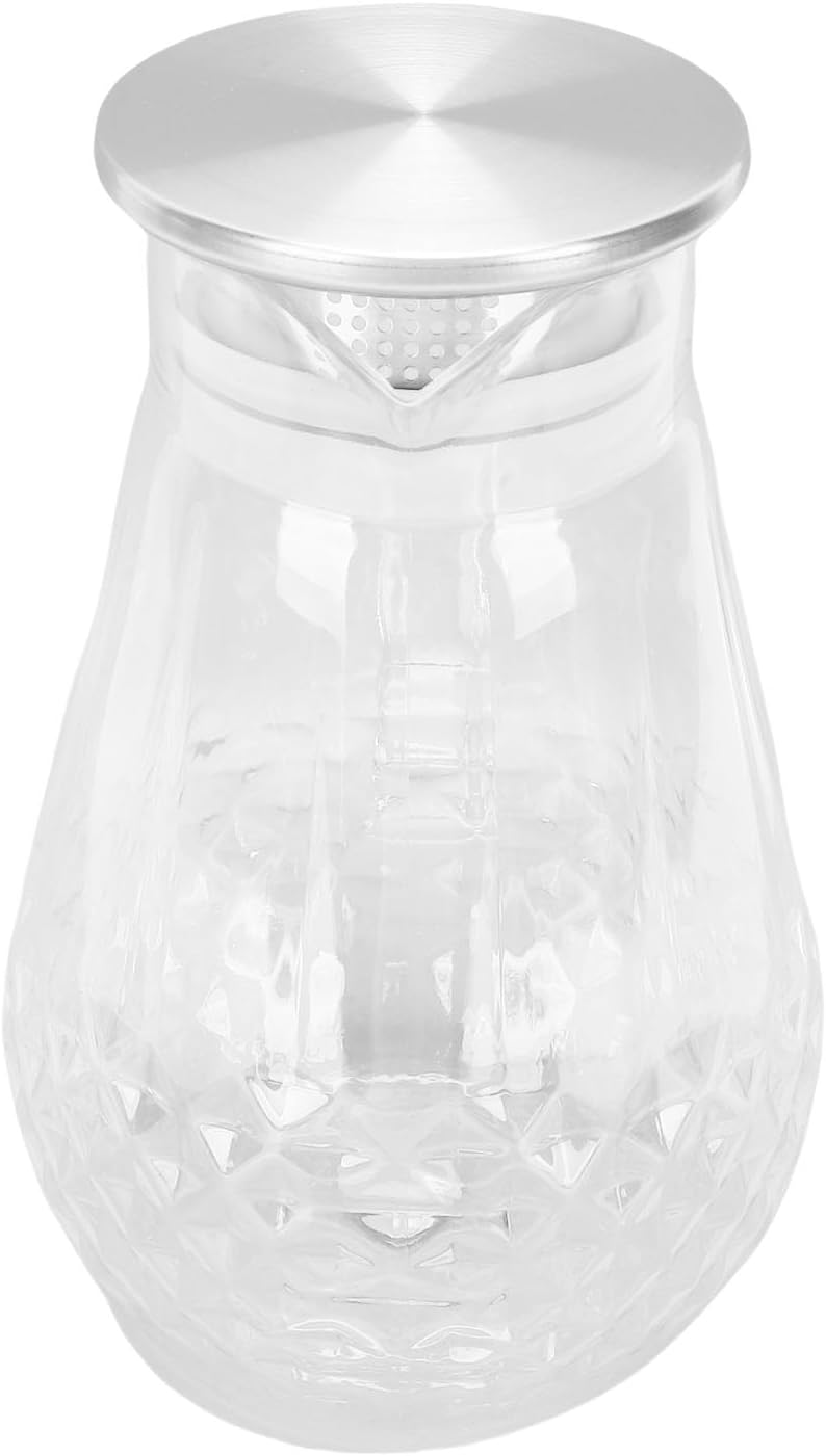 Water Pitcher, 1500ml Heat Proof Clear Acrylic Pitcher, Beverage Jug with Handle Lid for Cold Hot Beverages Fruit Tea Iced Tea - Image 3
