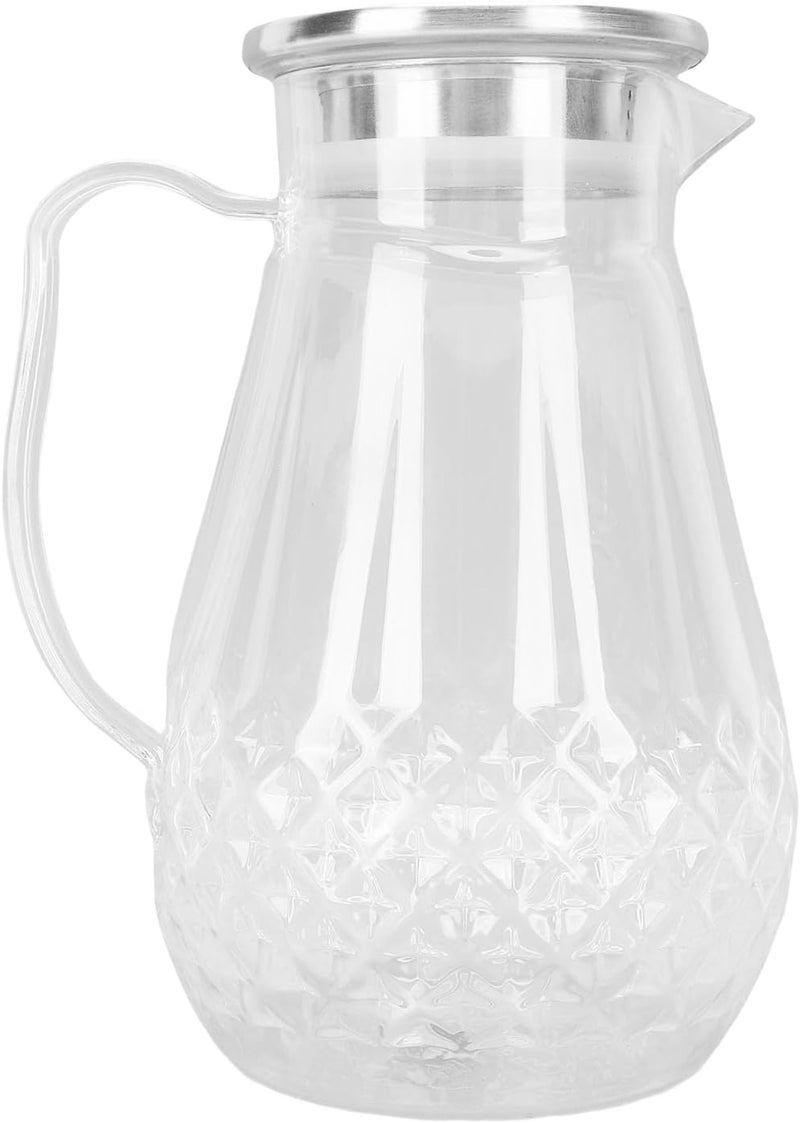 Water Pitcher, 1500ml Heat Proof Clear Acrylic Pitcher, Beverage Jug with Handle Lid for Cold Hot Beverages Fruit Tea Iced Tea - Image 2
