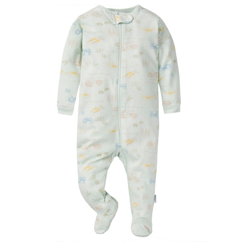 Gerber Baby Boys' 4-Pack Sleep 'N Play Footie, Farm, 6-9 Months - Image 2