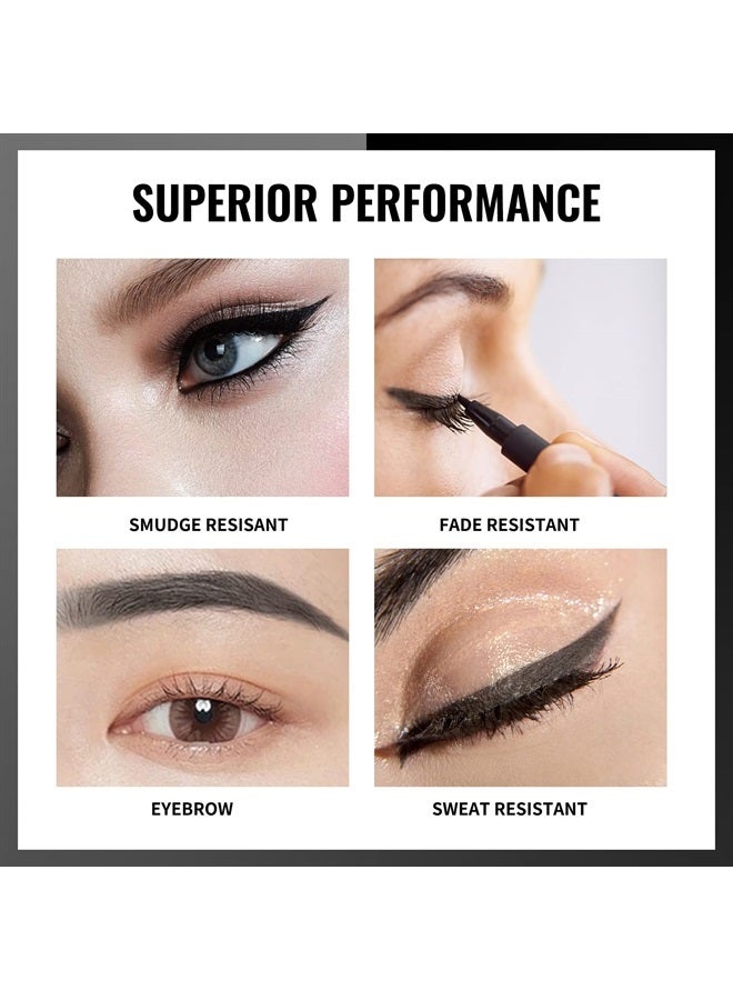 Erinde مجموعة أقلام تحديد العيون 12 قطعة، قلم كحل أسود ناعم، قلم حواجب مقاوم للماء، غير مسبب للحساسية، أقلام مكياج طبيعية غير لامعة، سهلة الاستخدام، تدوم طويلاً، هدية عيد الميلاد للنساء - Image 2