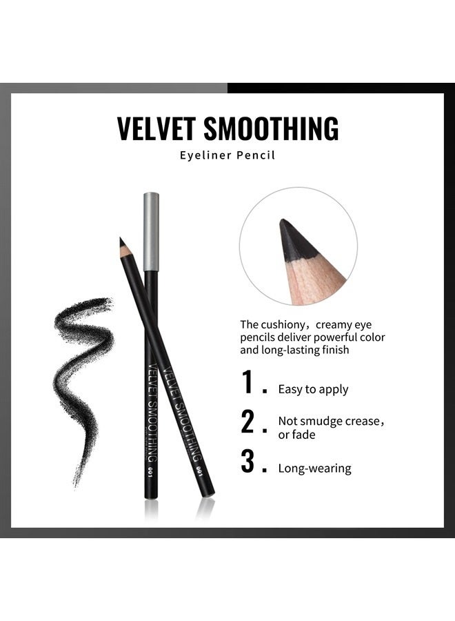 Erinde مجموعة أقلام تحديد العيون 12 قطعة، قلم كحل أسود ناعم، قلم حواجب مقاوم للماء، غير مسبب للحساسية، أقلام مكياج طبيعية غير لامعة، سهلة الاستخدام، تدوم طويلاً، هدية عيد الميلاد للنساء - Image 4