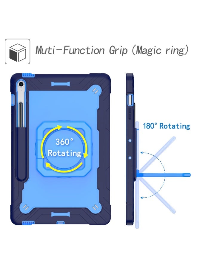 عام غطاء سامسونج جالكسي تاب S10 FE+/S10 FE Plus 13.1 إنش إصدار 2025 - غطاء متين مقاوم للصدمات مع حامل حلقي دوار. - Image 5