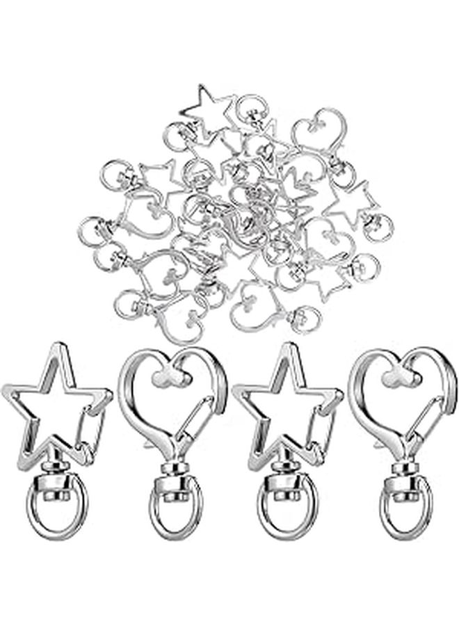 20 Pieces Silver Metal Lobster Clasp Clips for Keychain DIY Jewelry - Image 1