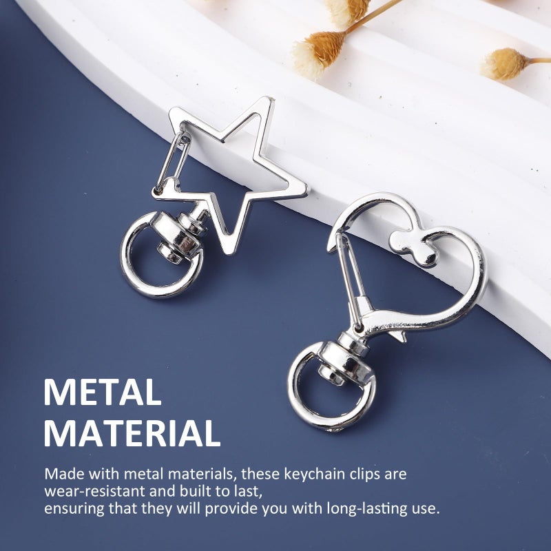 20 Pieces Silver Metal Lobster Clasp Clips for Keychain DIY Jewelry - Image 4