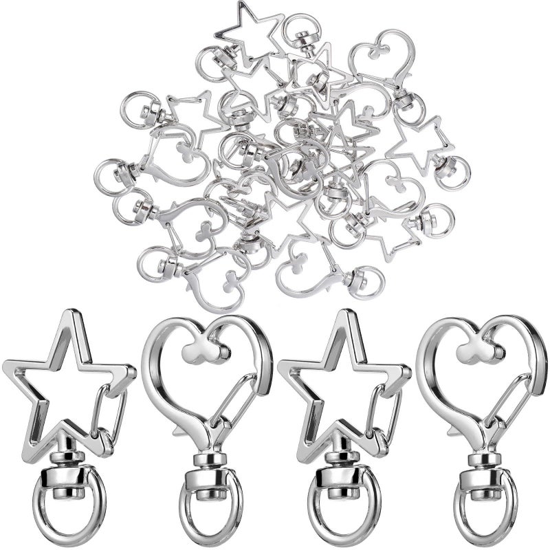 20 Pieces Silver Metal Lobster Clasp Clips for Keychain DIY Jewelry - Image 2