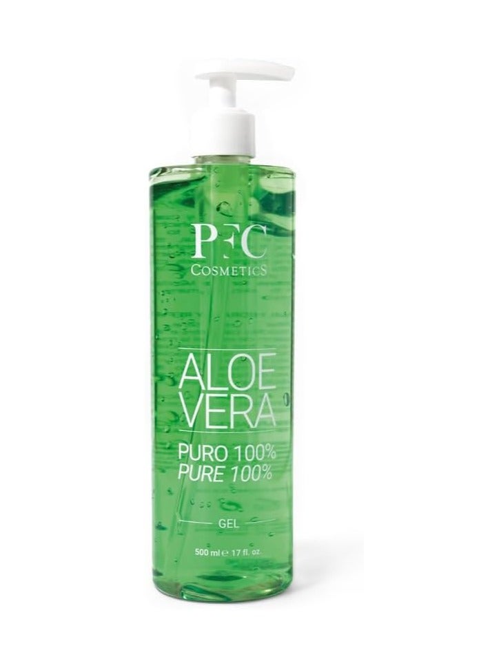 PfC Cosmetic Aloe Vera Gel 100% Pure Organic Lotion for Skin Natural Moisturising Cream Gel for Sunburn After-Sun with Aloe Barbadensis for Hygiene and Personal Body Care. - Image 1