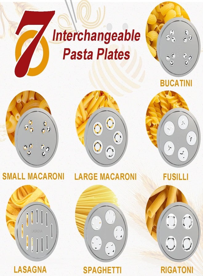 Akiosk Gourmet Pasta Press Attachment for KitchenAid Stand Mixers, Pasta Maker Attachments with 7 Interchangeable Pasta Plates, Kitchen aid Pasta Attachment for Spaghetti Bucatini Fusilli l Macaroni - Image 2