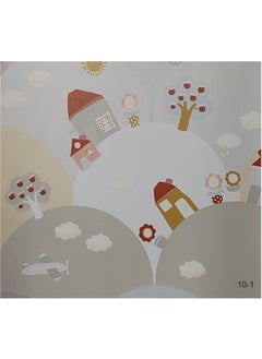 Süper Dekor Super Decor Halley Kids 10-1 Children's Dream Apple Orchard and Village View Wallpaper 
