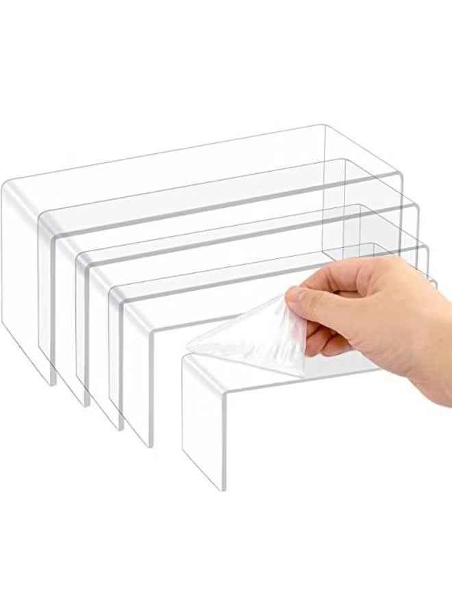 رفوف عرض مجوهرات أكريليك (عبوة من 5 قطع، شفافة) - Image 1