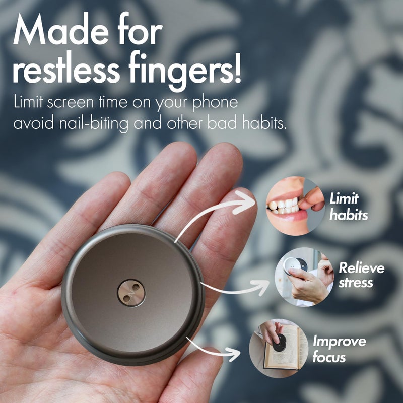ONO Slider - Handheld Fidget Toy for Adults | Help Relieve Stress, Anxiety, Tension | Promotes Focus, Clarity | Compact, Portable Design (Natural - Titanium) - Image 4