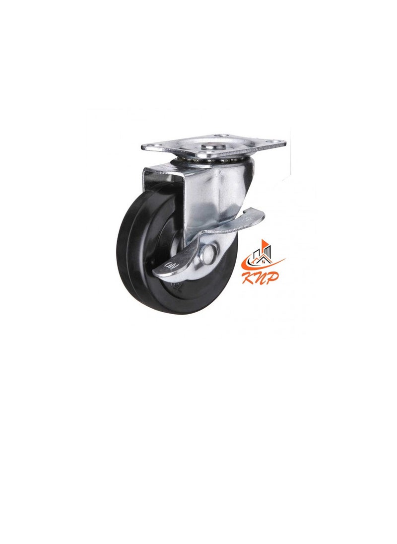 KNP Caster Wheel Rubber 2" With Break  - Image 3