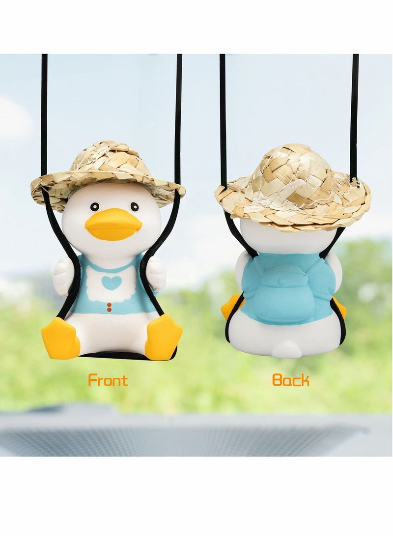 Excefore Car Pendant, Cute Swing Duck, Rear View Mirror Accessories  - Image 2