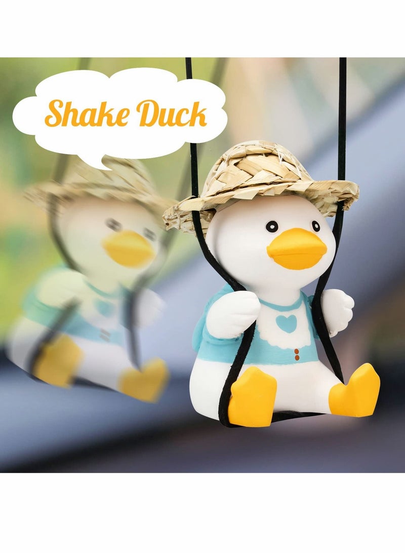 Excefore Car Pendant, Cute Swing Duck, Rear View Mirror Accessories  - Image 3