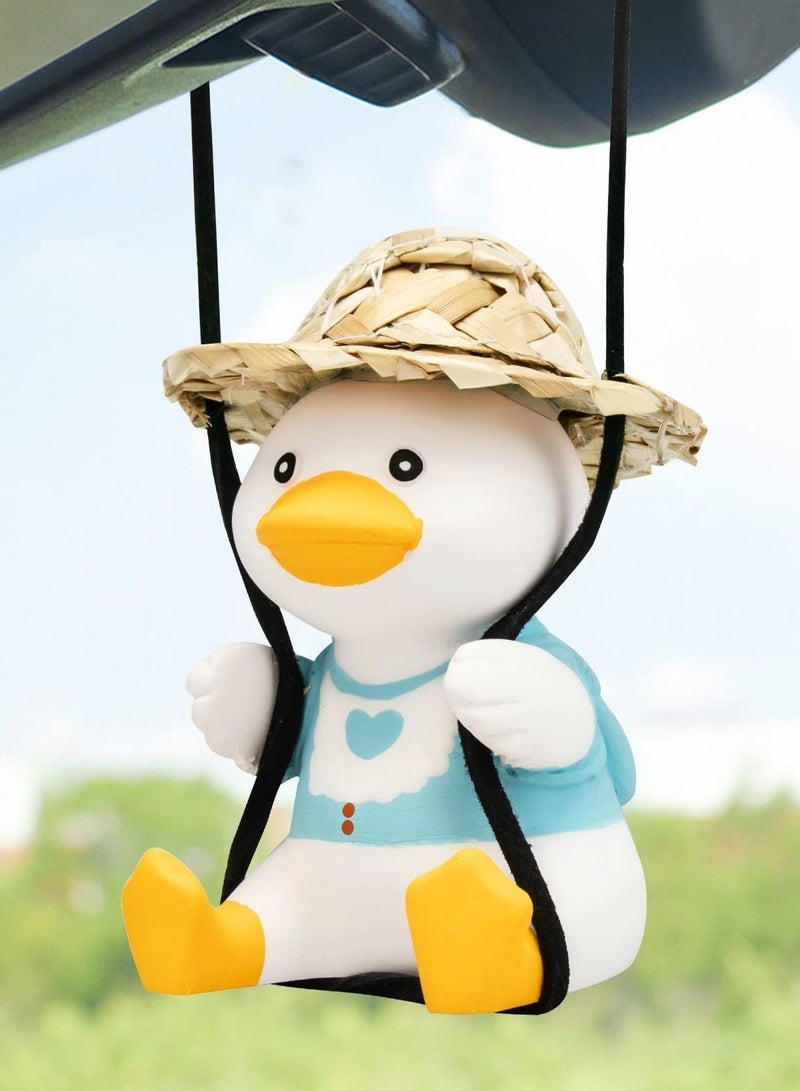 Excefore Car Pendant, Cute Swing Duck, Rear View Mirror Accessories  - Image 1