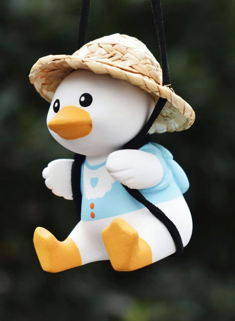Excefore Car Pendant, Cute Swing Duck, Rear View Mirror Accessories  - Image 5