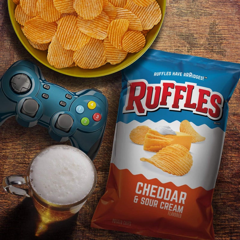 Ruffles Potato Chips Variety Pack - 40 Count with Original, Cheddar & Sour Cream, and Sour Cream & Onion Flavors - Image 5