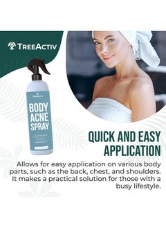 TreeActiv TreeActiv Body & Back Acne Treatment Original Formula, 8 fl oz, 2% Salicylic Acid Spray, Cystic Acne Treatment, Body Acne Spray, Chest, Shoulders & More, Bacne Spray for Teens & Adults  - Image 3