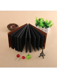 Webelkart Webelkart Wooden DIY Scrapbook Memory Book, Photo Album (26 x 16 x 4 cm, 30 Black Sheets)  - Image 3
