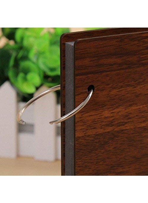 Webelkart Webelkart Wooden DIY Scrapbook Memory Book, Photo Album (26 x 16 x 4 cm, 30 Black Sheets)  - Image 5