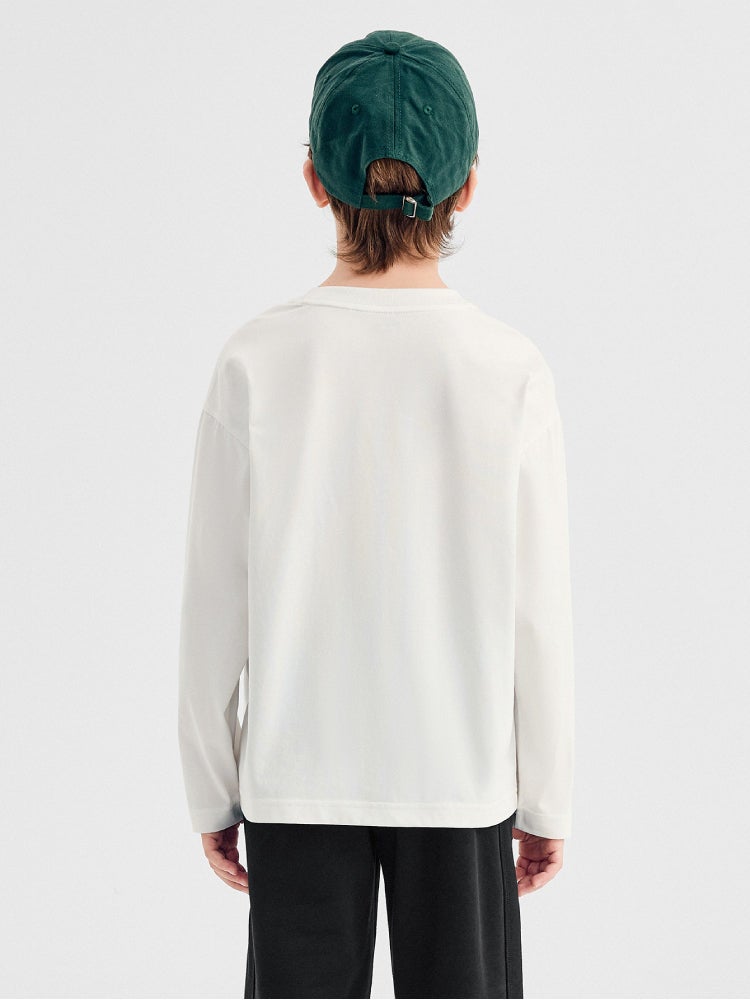 بالابالا تيشيرت بأكمام طويلة مع طبعة جرافيك للأولاد - Image 3