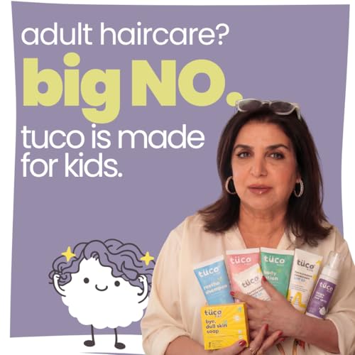 Tuco® Kids Tangle Tamer Hair Conditioner | Jojoba Oil & Keratin | pH Balanced, Frizz Free, Hypoallergenic | Ages 2-5, 4-10, 10-15, 5-10 Years | Paraben & Sulphate Free | 100ml (Pack Of 1) - Image 4