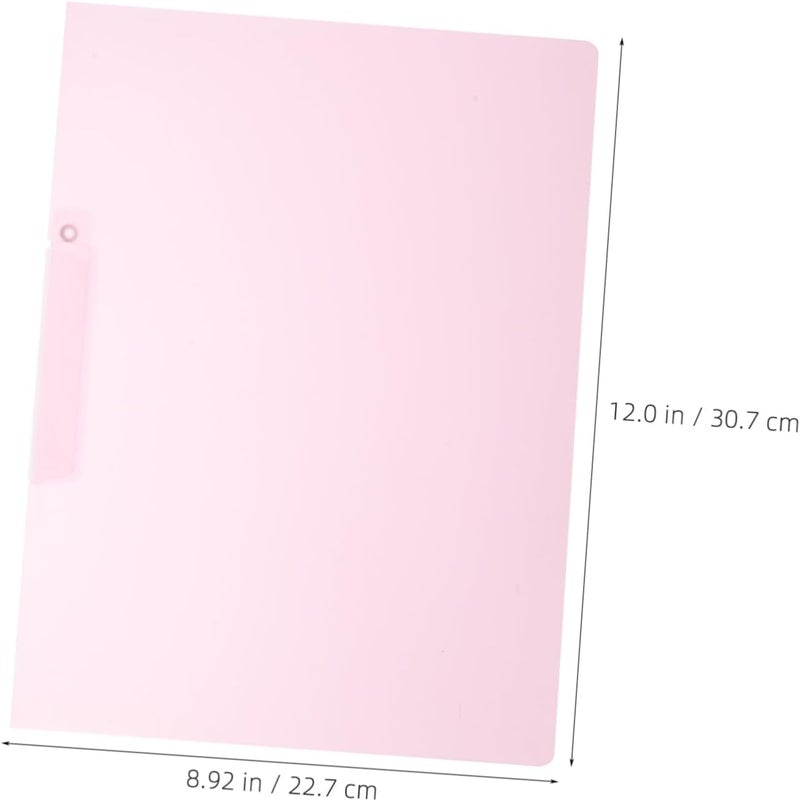 NUOBESTY 5pcs A4 Document Binder Folder Sliding Bar Report Covers for School and Business Heavy Duty Portfolio Organizer Clips - Image 2