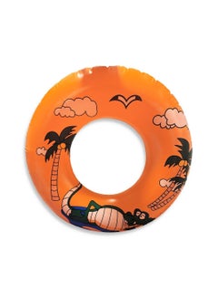 Generic Swimming Ring  Float, Orange Crocodile medium Size "70cm" Inflatable Waist Float Toys For Boys & Girls  - Image 2