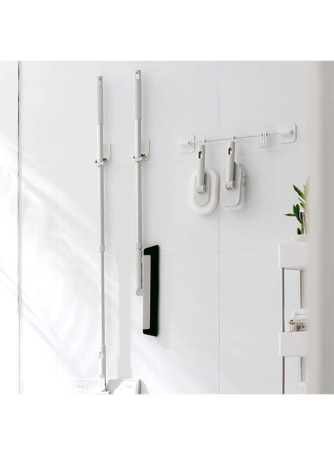 4PCS Mop and Broom Wall Holder Peel and Stick,Mop and Broom Holder Wall Mount, Self Adhesive No Drilling Holder for Home - Image 5