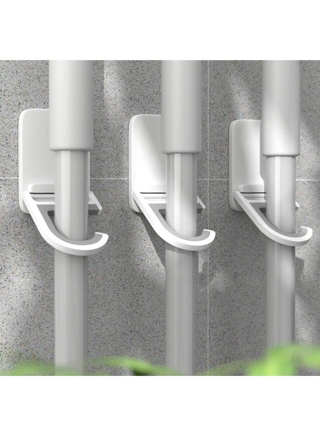 4PCS Mop and Broom Wall Holder Peel and Stick,Mop and Broom Holder Wall Mount, Self Adhesive No Drilling Holder for Home - Image 4