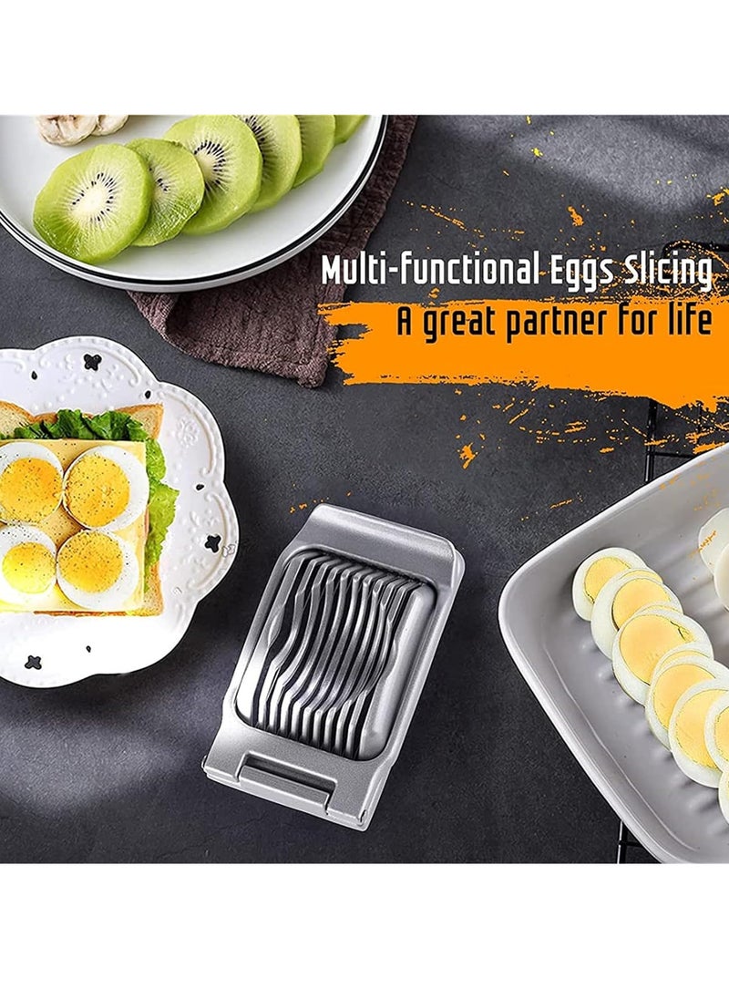 Generic Egg Slicer, Heavy Duty Aluminium Egg Cutter, Multipurpose 304 Stainless Steel Wire Egg Slicer, Stainless Steel Wire Multipurpose Egg Dicer for Soft Fruit, Mushroom  - Image 5