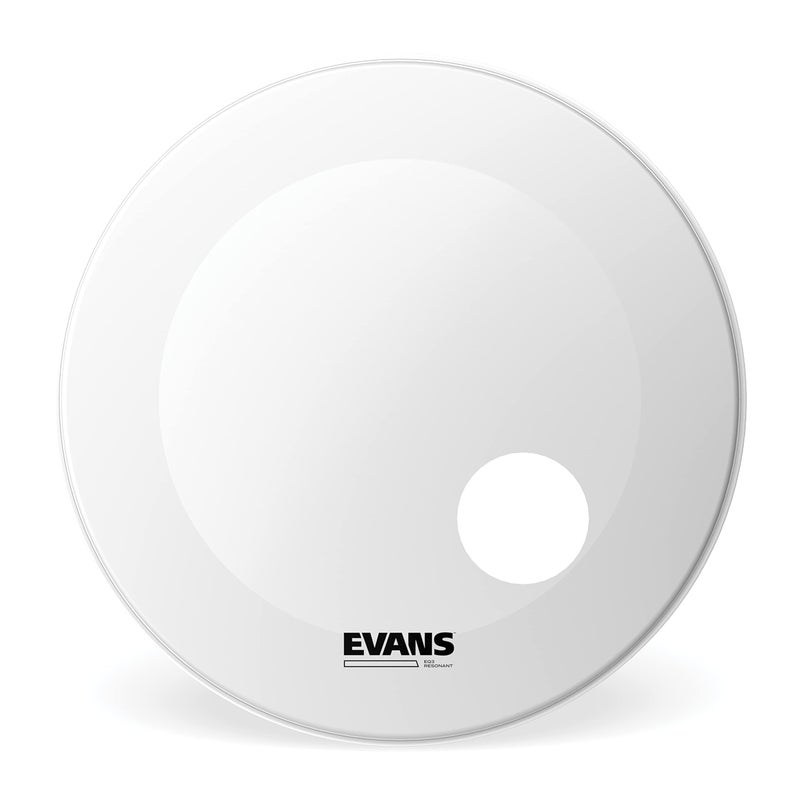 Evans EQ3 Resonant Coated White Bass Drum Head 22 Inch