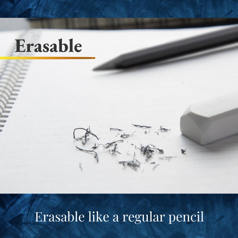 SUNSTAR SUN-STAR Stylish Metal Pencil Metacil Pencils for Artist Drawing, Sketching, Non-Sharpening, Black, Pencil Lead Color: Black 2H #4 (with Authentic Hologram Sticker United States Only) - Image 4