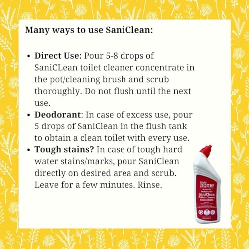Rustic Art Rustic Home SaniClean Natural Toilet Cleaner Concentrate | Disinfectant, Acid free, Non-Corrosive | Biodegradable, Eco-friendly, Non-Toxic | Rustic Art | 750ml - Image 4