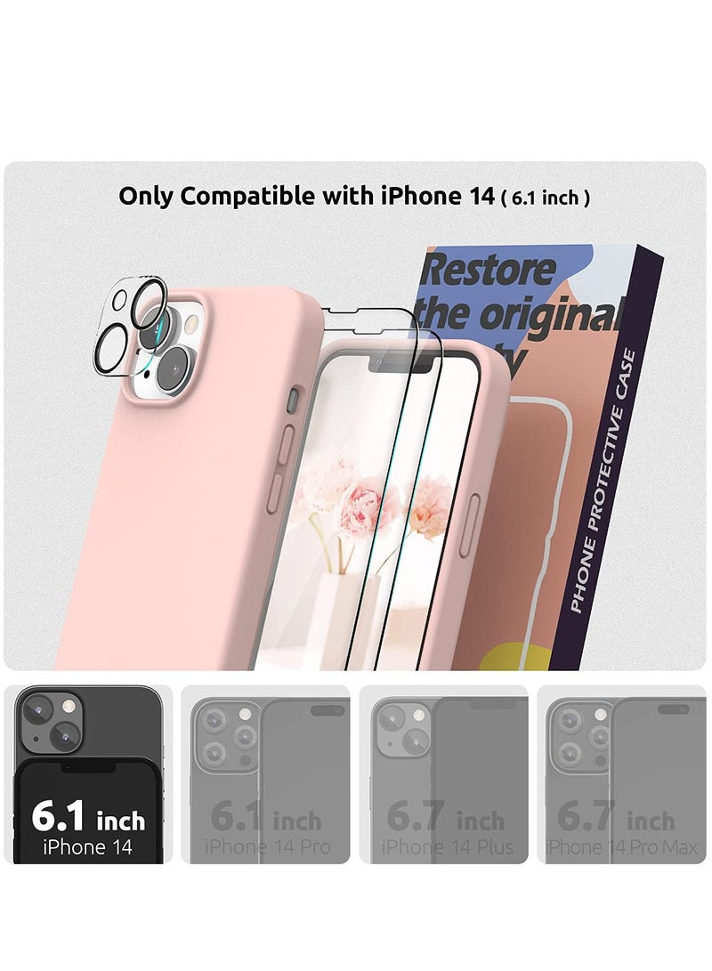 Magnetic Case Designed for iPhone 14 Case 6.1 inch (2022), Compatible with MagSafe, Liquid Silicone Phone Case for iPhone 14, Chakl Pink - Image 2