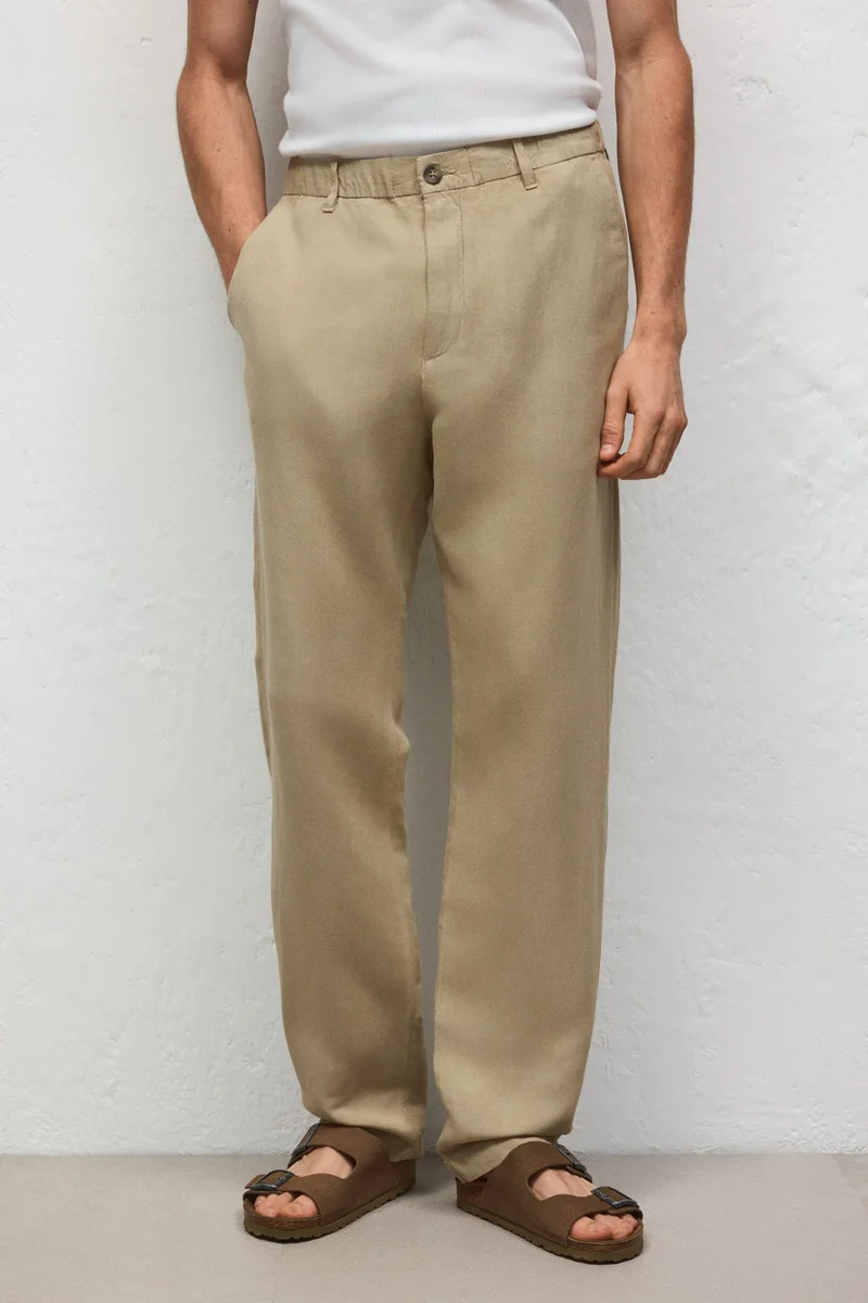 H&M Regular Fit Linen-blend trousers