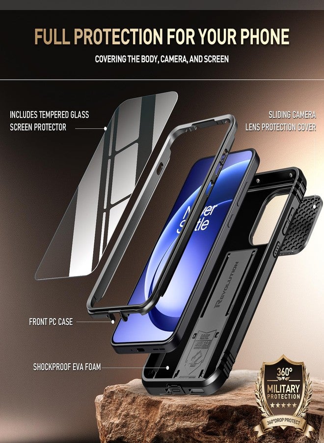 Poetic Revolution Case for OnePlus 15R 5G, [Slide Camera Cover], [20FT Mil-Grade Drop Tested], Full-Body Military Grade Rugged Dual-Layer Shockproof Cover with Kickstand, Black - Image 3