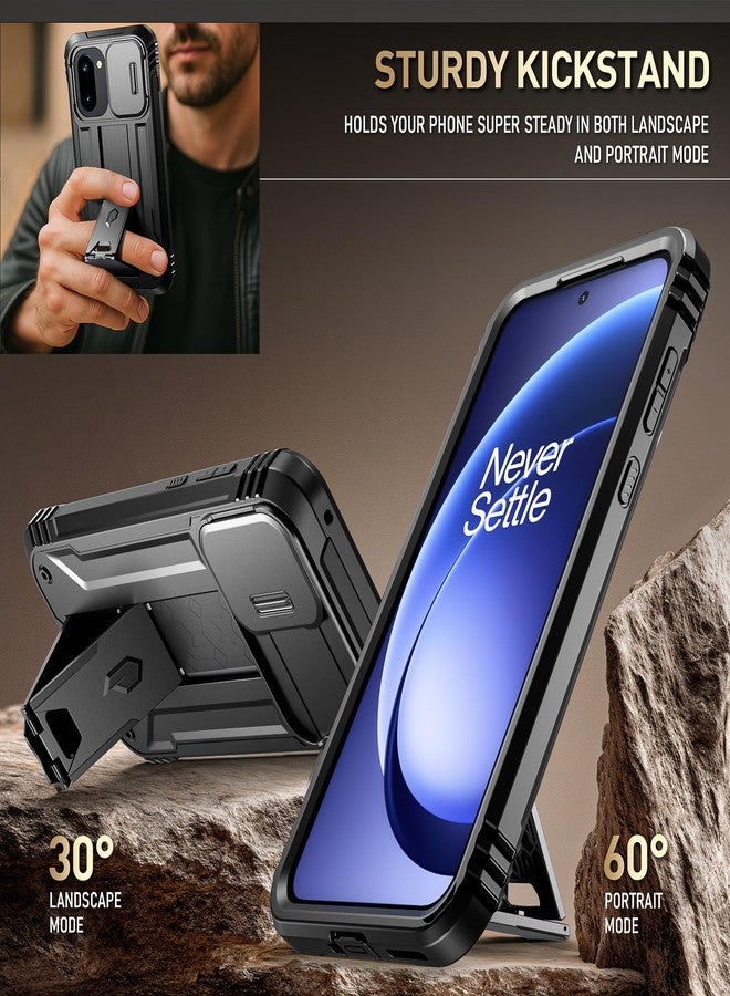 Poetic Revolution Case for OnePlus 15R 5G, [Slide Camera Cover], [20FT Mil-Grade Drop Tested], Full-Body Military Grade Rugged Dual-Layer Shockproof Cover with Kickstand, Black - Image 4