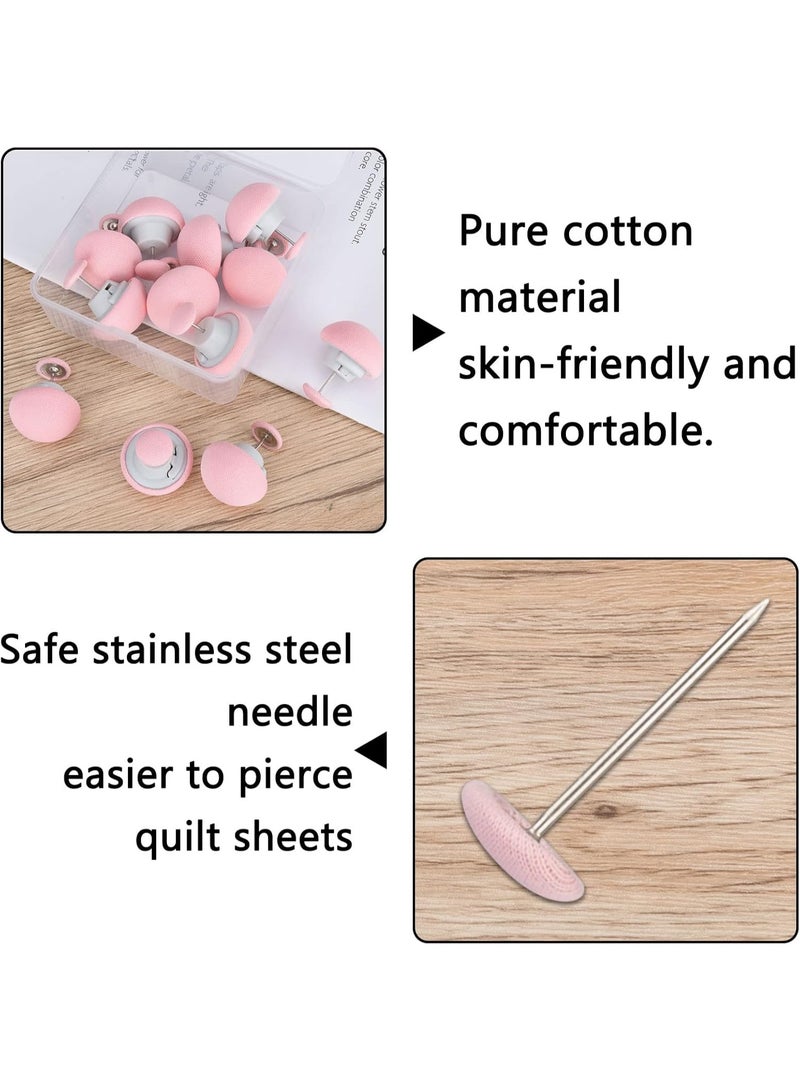16 Pcs Quilt Fixing Clips Duvet Clips Bedding Holder Pins Fasteners Mushroom Round Fixing Clips for Thin Thick Quilts Blanket Sheet Bed Skirt Cushion Curtain - Image 3