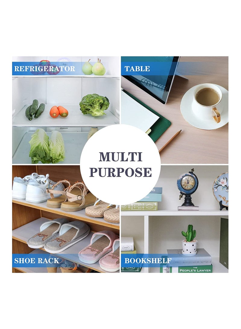 HOME ZONE Shelf Liner Kitchen Drawer Mats PVC White - Image 3