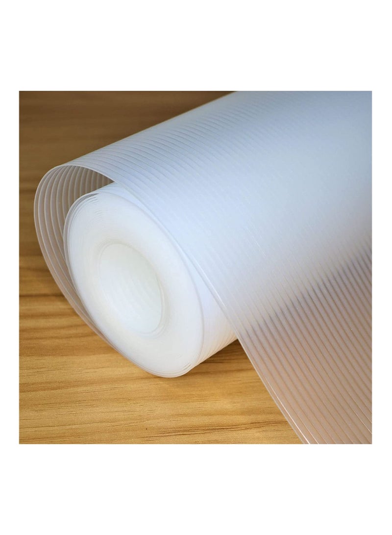 HOME ZONE Shelf Liner Kitchen Drawer Mats PVC White - Image 1