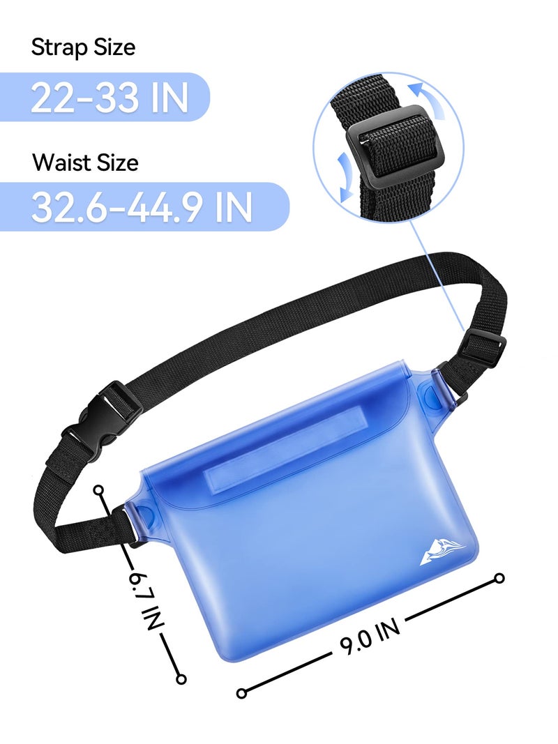 HEETA 2 Pack Waterproof Pouch, Screen Touch Sensitive Waterproof Dry Bag with Adjustable Waist Strap | Keep Your Phone and Valuables Dry | for Swimming Kayaking Boating Fishing Beach Diving Surfing - Image 4