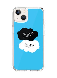 Classic Clear Case for Apple iPhone 15 Hybrid Soft Case Flexible Edges Anti Drop TPU PC Gel Thin Transparent Cover [ Designed for Apple iPhone 15 ] - Okay Okay Full Print