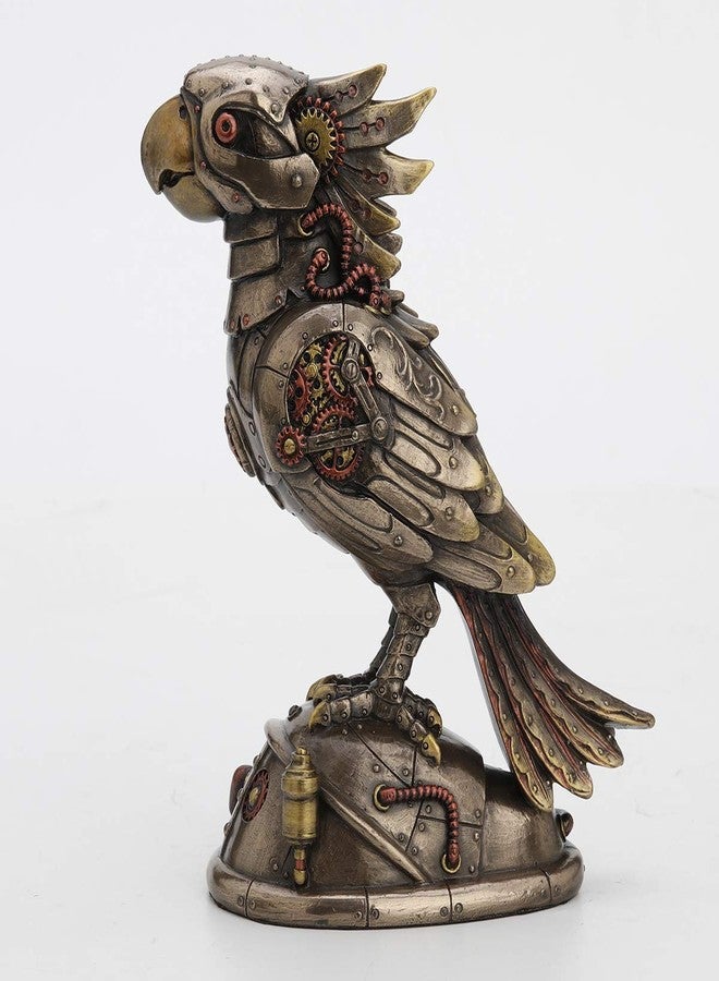 Veronese Design 7 1/2 Inch Steampunk Cockatiel Parrot Cast Resin Antique Bronze Finish Statue Home Decor - Image 2